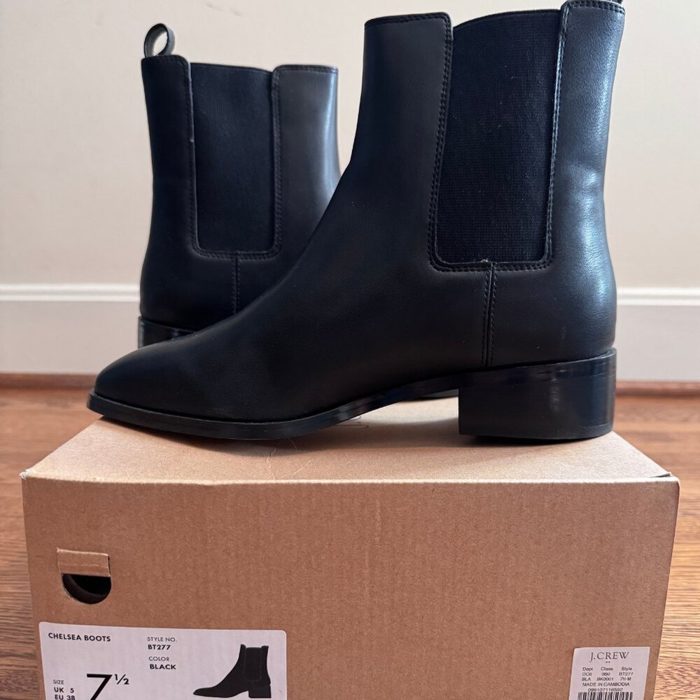 J.Crew Factory Chelsea Boots Black Size 7.5 | Ankle Booties NWT